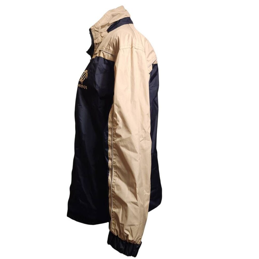 GoGo Sports Maui turtle jacket windbreaker navy tan medium - Picture 2 of 10
